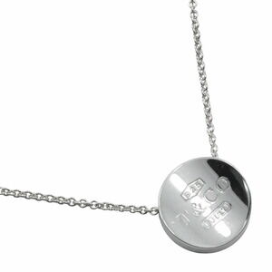 Tiffany Concave Circle Necklace Silver